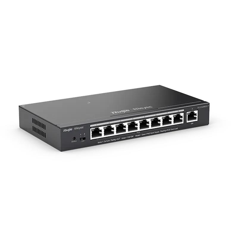 Ruijie Reyee RG-ES209GC-P 8 Port POE+ 10-100-1000Mbps+1Port 10-100-1000Mbps Yönetilebilir Çelik 120W
