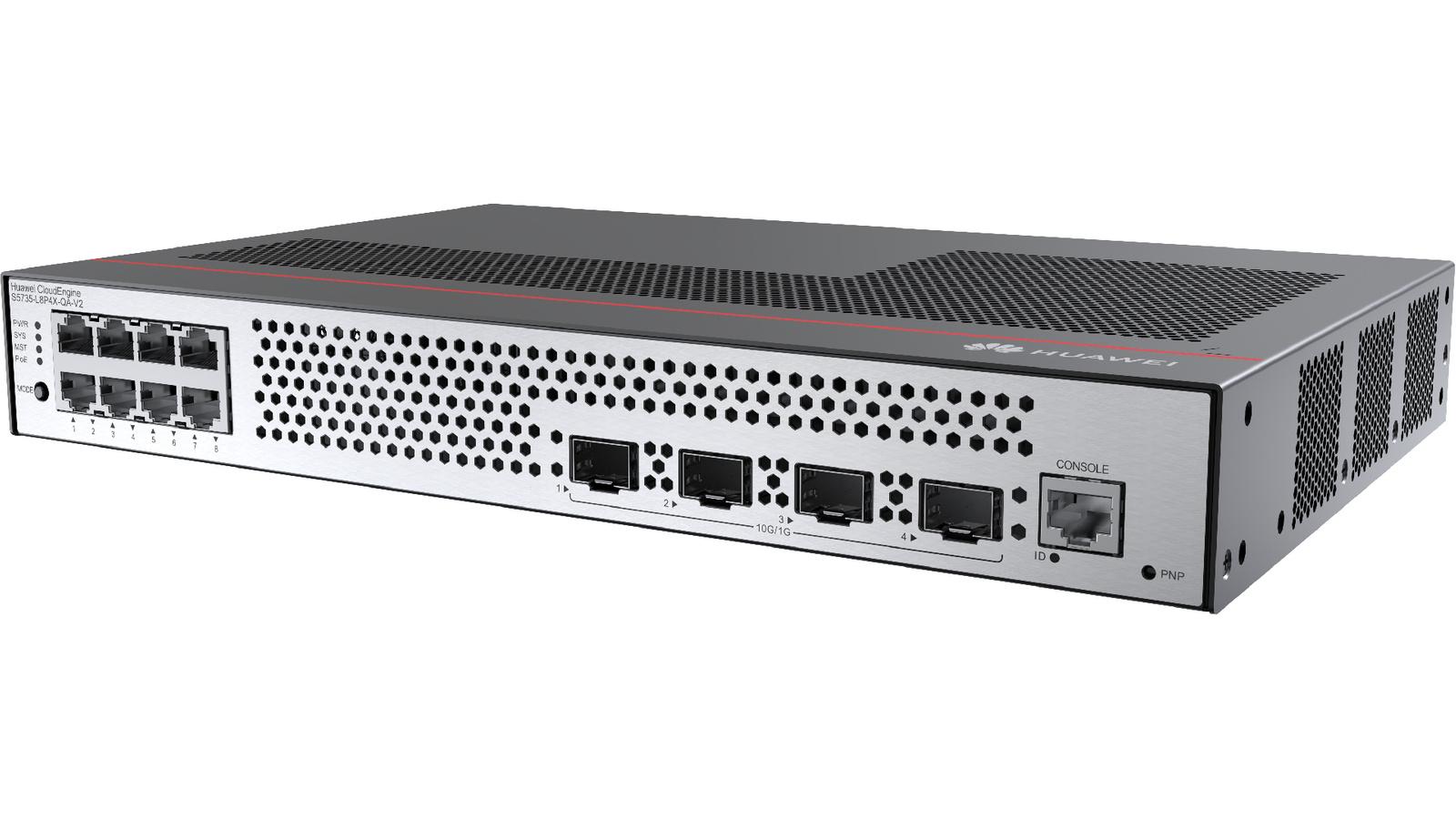 Huawei CloudEngine S5735-L8P4X-QA-V2 8 Port Gigabit PoE+ 125W 4x10G SFP+ Yönetilebilir Switch